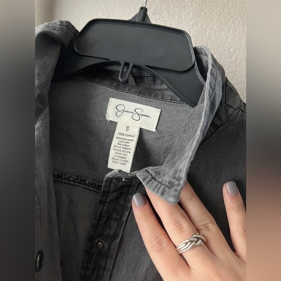 Jessica Simpson - grey denim bottom down dress - Picture 5 of 6